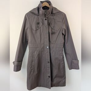 Kenneth Cole New York Women's Grey Hooded Trench Coat